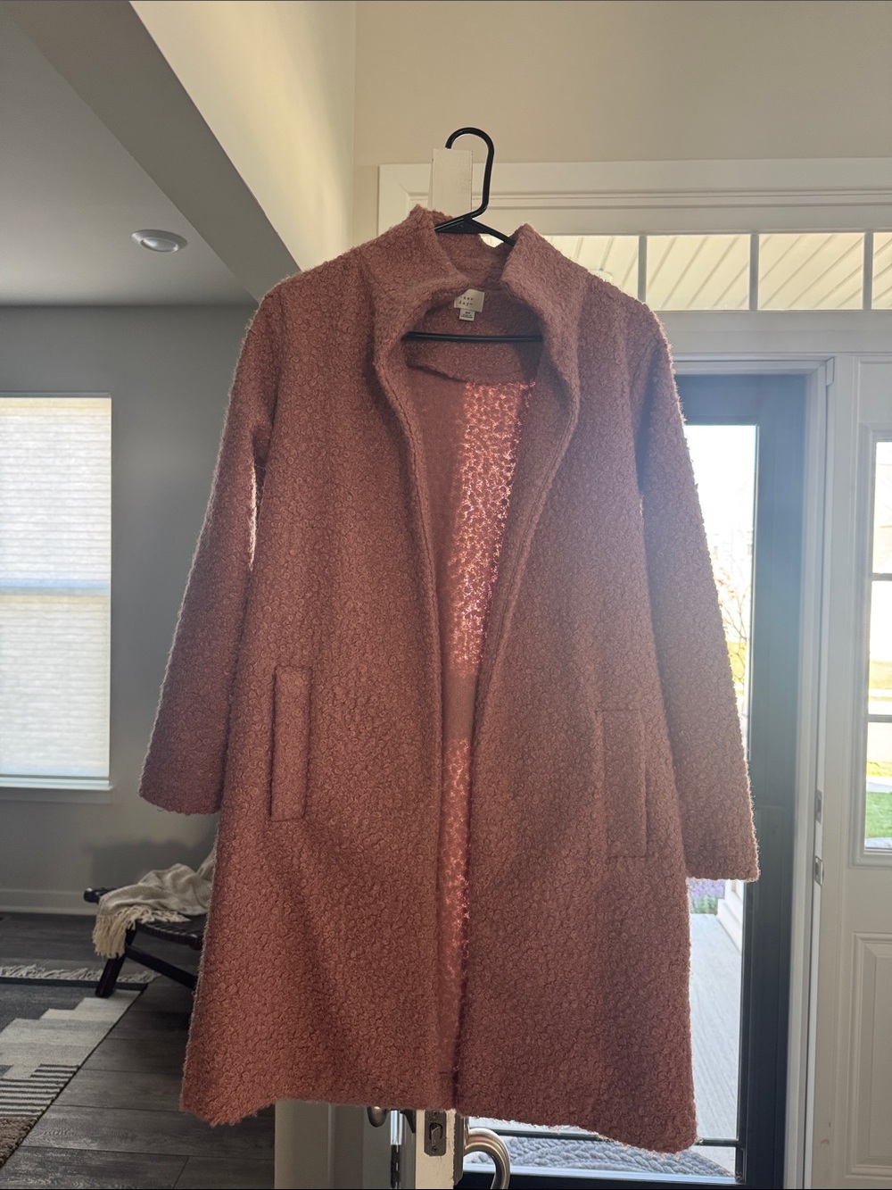 a new day Rose-Tone Teddy Bouclé Open Coat